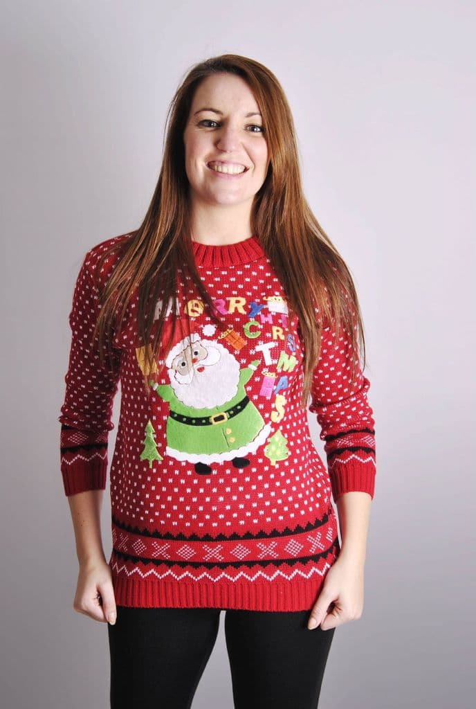 Ladies Santa Christmas Jumper